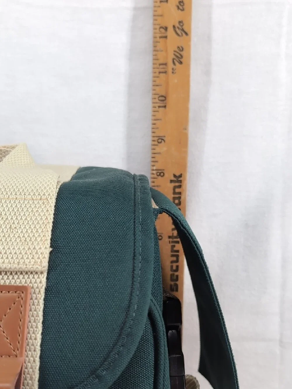 Canon Green Canvas Messenger Bag with Cream Straps